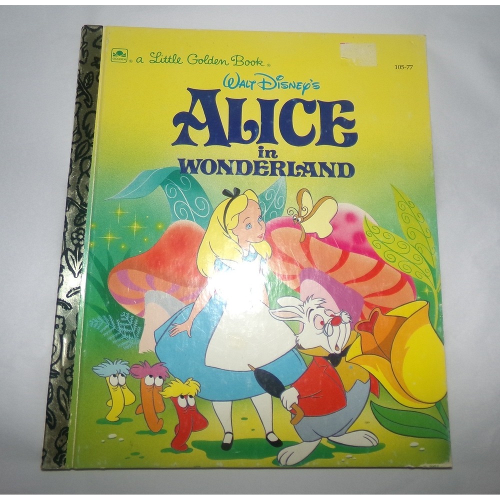 Vintage 1991 Alice in Wonderland Little Golden Book Disney Hardcover 105-77
